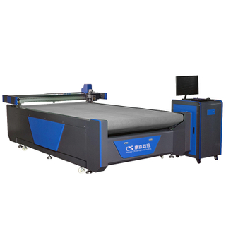 Automatic Oscillating Knife Textile Industry Cutting Machine With Flatbed Table