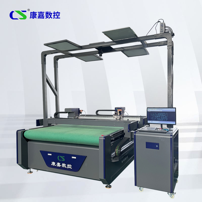 Digital double heads CCD Camera oscillating knife cutting machine 