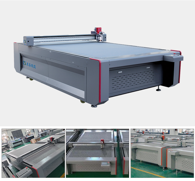 cnc vibrating knife leather cutting machine with round punch